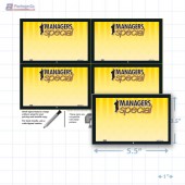 Managers Special Merchandising Placards 4UP (5.5" x 3.5") - Copyright - A1PKG.com - 16819