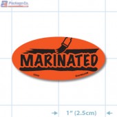 Marinated Fluorescent Red Oval Merchandising Labels - Copyright - A1PKG.com SKU - 20953