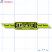 Turkey Corner Strap Green Fluorescent Merchandising Label Copyright A1PKG.com - 22202