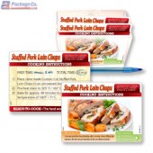 Stuffed Pork Tenderloin Cooking Instruction Cards with Holder Full Color Merchandising Label Copyright A1PKG.com - 26557