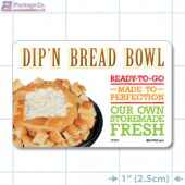 Dip'N Bread Bowl Full Color HMR Oval Merchandising Labels - Copyright - A1PKG.com SKU -  26583