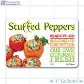 Stuffed Peppers Full Color HMR Rectangle Merchandising Labels - Copyright - A1PKG.com SKU -  26584
