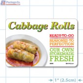 Cabbage Rolls Full Color HMR Rectangle Merchandising Labels - Copyright - A1PKG.com SKU -  26594