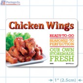 Chicken Wings Full Color HMR Rectangle Merchandising Labels - Copyright - A1PKG.com SKU -  26595