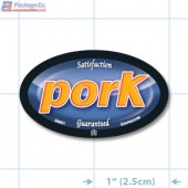 Pork Full Color Oval Merchandising Labels - Copyright - A1PKG.com SKU - 26601