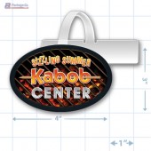 Sizzling Summer Kabob Center Merchandising Oval Shelf Dangler - Copyright - A1PKG.com - 28017