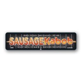 Sausage Kabob Full Color Rectangle Merchandising Label PQG (4x1 inch) 250/Roll