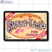 Sweet Links Pork Sausage Full Color Rectangle Merchandising Labels - Copyright - A1PKG.com SKU -  28110