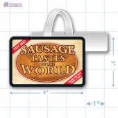 Sausage Tastes of the World Merchandising Rectangle Shelf Dangler - Copyright - A1PKG.com - 28130