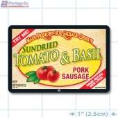 Sundried Tomato & Basil Pork Sausage Full Color Rectangle Merchandising Labels - Copyright - A1PKG.com SKU -  28138