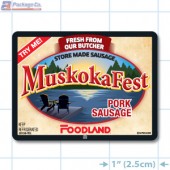 Foodland Muskokafest Pork Sausage Full Color Rectangle Merchandising Labels - Copyright - A1PKG.com SKU -  28158