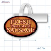 Fresh Store Made Sausage Merchandising Oval Shelf Dangler - Copyright - A1PKG.com - 28168