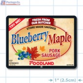 Foodland Blueberry Maple Pork Sausage Full Color Rectangle Merchandising Labels - Copyright - A1PKG.com SKU -  28196