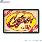 Cajun Pork Sausage Full Color Rectangle Merchandising Label  (3x2inch) 500/Roll