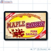 Maple Cranberry Pork Sausage Full Color Rectangle Merchandising Label PQG (3x2 inch) 500/Roll