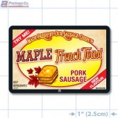 Maple French Toast Pork Sausage Full Color Rectangle Merchandising Label  (3x2inch) 500/Roll