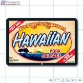 Hawaiian Pork Sausage Full Color Rectangle Merchandising Label  (3x2inch) 500/Roll