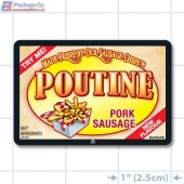 Poutine Pork Sausage Full Color Rectangle Merchandising Label  (3x2inch) 500/Roll