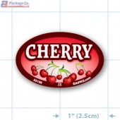 Cherry Full Color Oval Merchandising Labels - Copyright - A1PKG.com SKU -  33106
