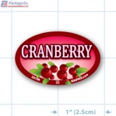 Cranberry Full Color Oval Merchandising Labels - Copyright - A1PKG.com SKU -  33108