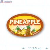 Pineapple Full Color Oval Merchandising Labels - Copyright - A1PKG.com SKU -  33114