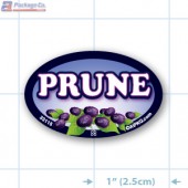 Prune Full Color Oval Merchandising Labels - Copyright - A1PKG.com SKU -  33115