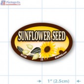 Sunflower Seed Full Color Oval Merchandising Labels - Copyright - A1PKG.com SKU -  33128