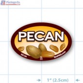 Pecan Full Color Oval Merchandising Labels - Copyright - A1PKG.com SKU -  33134