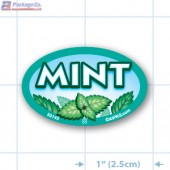 Mint Full Color Oval Merchandising Labels - Copyright - A1PKG.com SKU -  33142