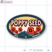 Poppy Seed Full Color Oval Merchandising Labels - Copyright - A1PKG.com SKU -  33144