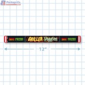 Griller Veggies Safe-T-Seal Full Color Merchandising Label Copyright A1PKG.com - 72001