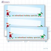 As Advertised Holiday Special Merchandising Placards 2UP (11" x 3.5") - Copyright - A1PKG.com - 90206