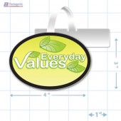 Everyday Values Merchandising Oval Shelf Dangler - Copyright - A1PKG.com - 16838