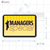Managers Special Merchandising Oval Shelf Dangler - Copyright - A1PKG.com - 16844