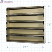 Silver Anodized 5 Shelf Wall Mount Ultimate Label Center- 24 Inch