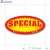 Special Bright Yellow Oval Merchandising Labels PQG  (1x2 inch) 500/Roll