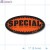 Special Fluorescent Red Oval Merchandising Labels PQG (1x2 inch) 500/Roll 