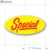 Special Bright Yellow Oval Merchandising Labels PQG (1x2 inch) 500/Roll 