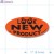 Look New Product Fluorescent Red Oval Merchandising Labels PQG (1x2 inch) 500/Roll 