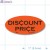 Discount Price Fluorescent Red Oval Merchandising Labels PQG  (1x2 inch) 500/Roll