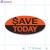 Save Today Fluorescent Red Oval Merchandising Labels PQG (1x2 inch) 500/Roll 
