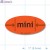 Mini Fluorescent Red Oval Merchandising Labels PQG (1x2 inch) 500/Roll 