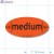 Medium Fluorescent Red Oval Merchandising Labels PQG (1x2 inch) 500/Roll 