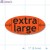 Extra Large Fluorescent Red Oval Merchandising Labels PQG (1x2 inch) 500/Roll 