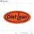 Diet Lean Fluorescent Red Oval Merchandising Labels PQG (1x2 inch) 500/Roll 