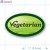 Vegetarian Full Color Oval Merchandising Labels PQG (1.2 x 2 inch) 500/Roll 