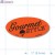 Gourmet Style Fluorescent Red Oval Merchandising Labels PQG (1x2 inch) 500/Roll 