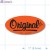 Original Fluorescent Red Oval Merchandising Labels PQG (1x2 inch) 500/Roll 