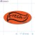 Fresh Fluorescent Red Oval Merchandising Labels PQG  (1x2 inch) 500/Roll