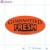 Guaranteed Fresh Fluorescent Red Oval Merchandising Labels PQG  (1x2 inch) 500/Roll